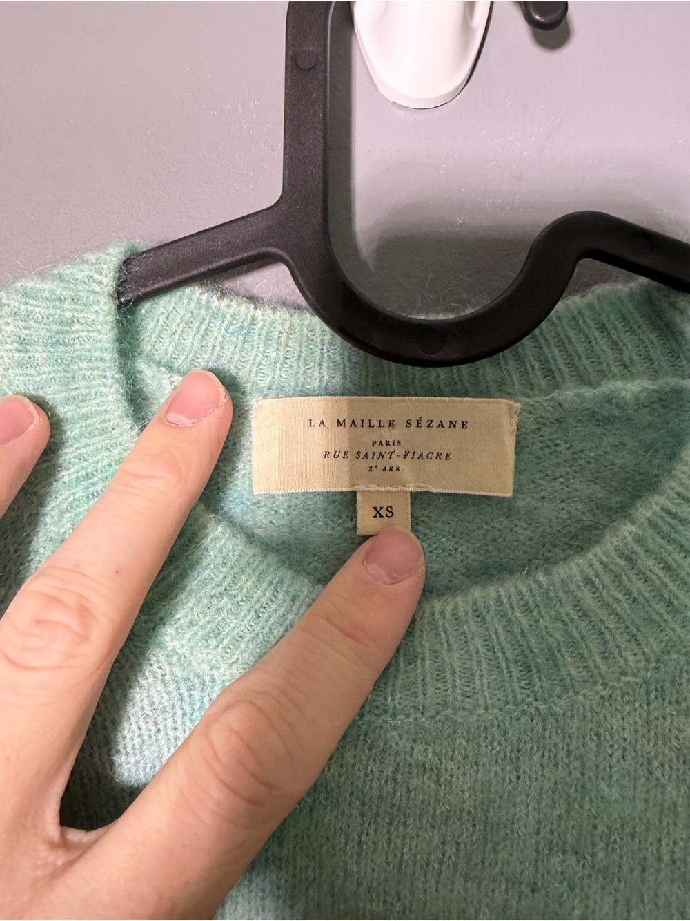 Sezane Louise Jumper in Aqua Size XS - Picture 3 of 6